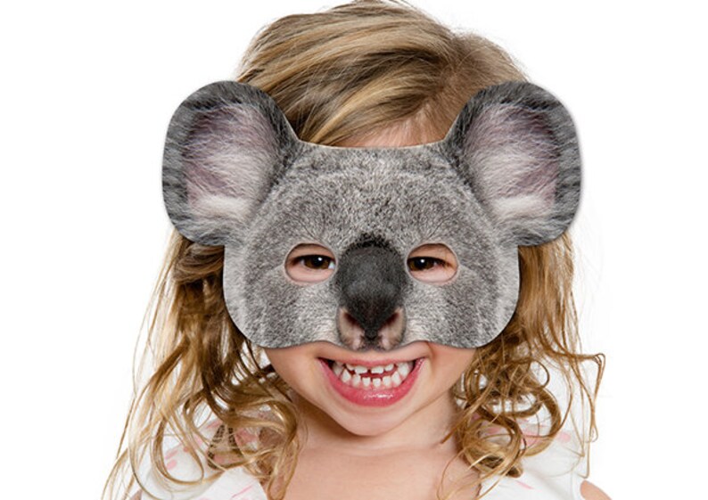 Koala Printable Mask Koala Photo Real Koala Mask Halloween Etsy M xico