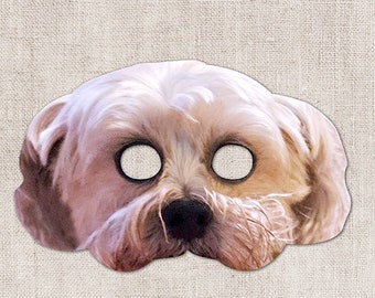 Yorkie for Ann, Printable Mask, Dog, Yorkie, Photo-Real Dog Mask, Photo Prop, Printable Mask, Little Dog Costume, 2 Sizes, Zoom Prop