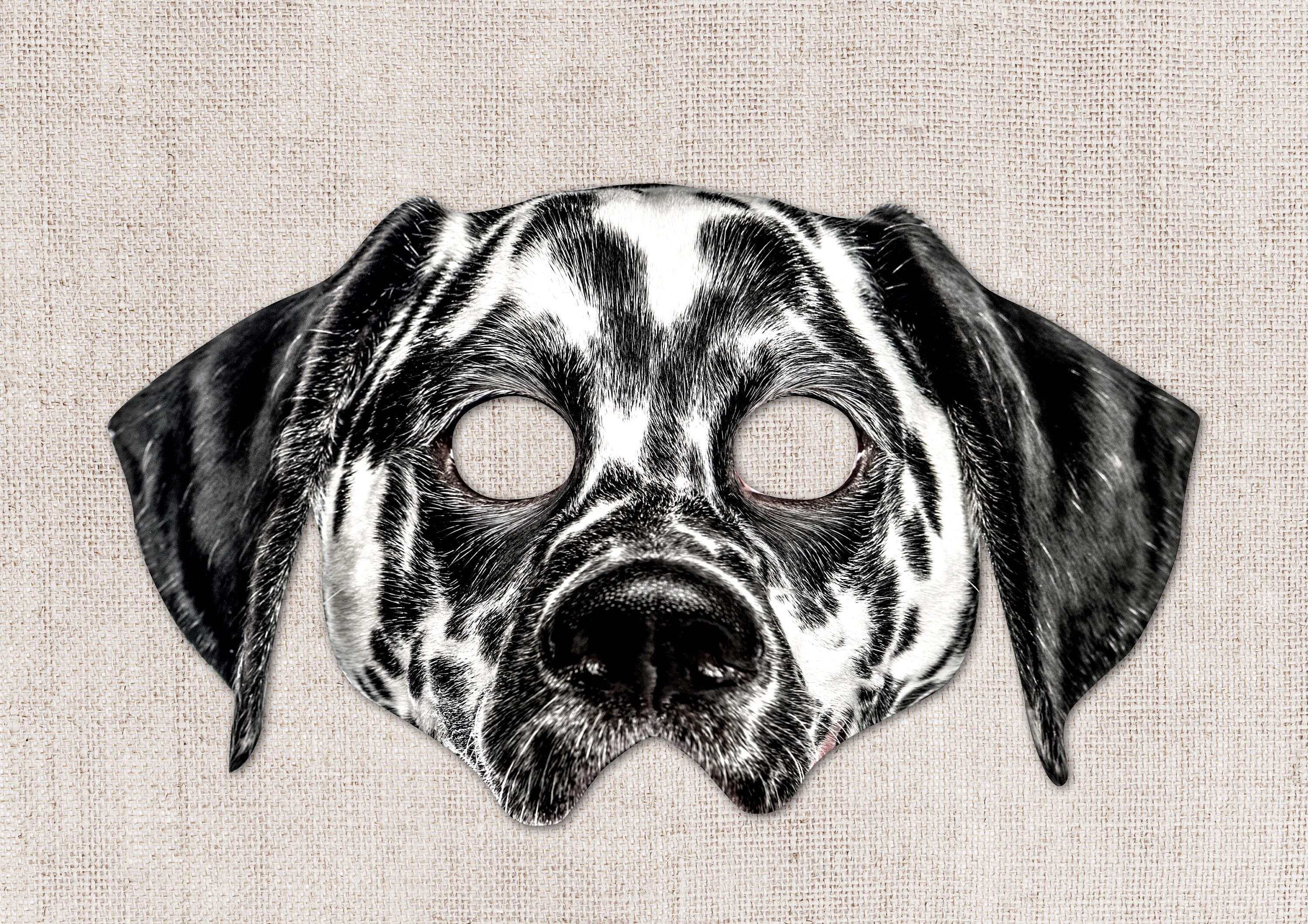 Dalmatian Printable Mask Dalmatian Photo-real Dog Mask - Etsy UK