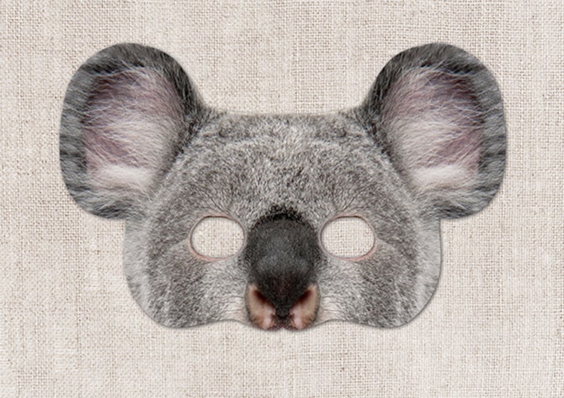 Koala Printable Mask Koala Photo real Koala Mask Halloween Etsy koala-printable-mask-koala-photo-real-koala-mask-halloween-etsy