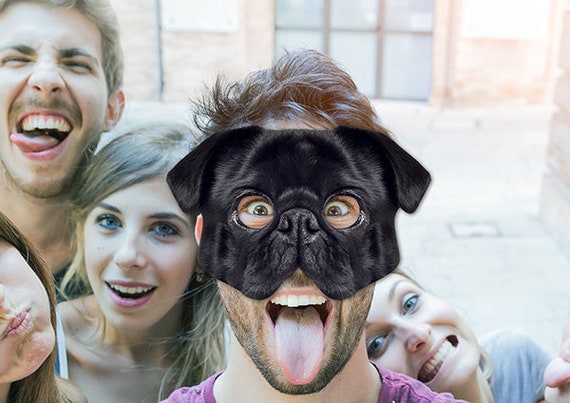 Black Pug Printable Mask Dog Pug Photo real Dog Mask Halloween Mask Printable Mask Pug Dog Costume 2 Sizes Little Dog Zoom Costume Etsy Canada