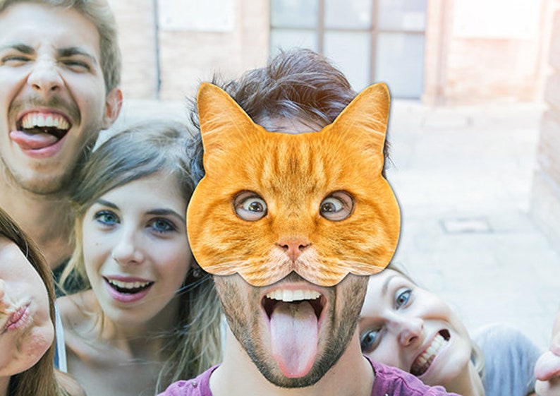 Ginger Cat Printable Mask, Cat, Orange Cat Mask, Printable Halloween