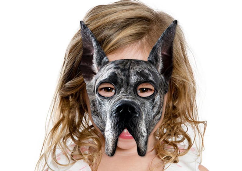 Merle Great Dane Printable Mask, Dog, Great Dane, Photo-real Dog Mask ...