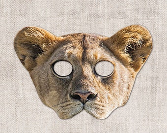 Lion Mask Printable Animal Masks Halloween Costume Safari - Etsy Israel