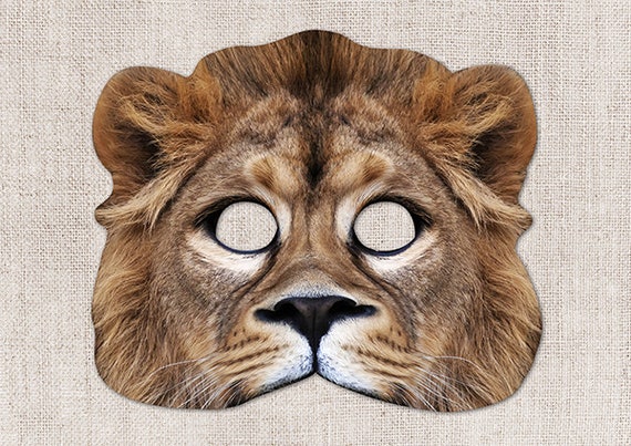 Lion Printable Mask Lion King Photo-real Lion Mask - Etsy
