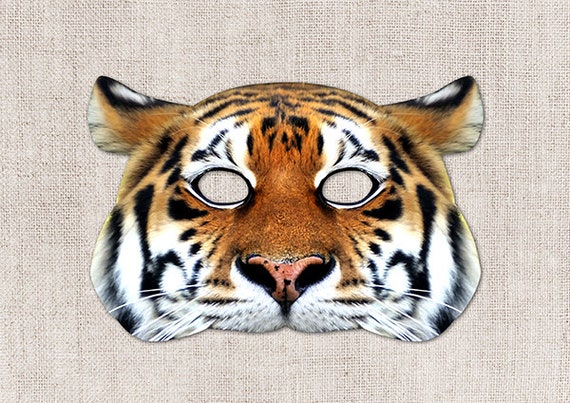 Printable Mask Photo-real Tiger Mask Printable -