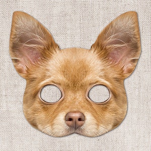Chihuahua Printable Mask, Dog, Chihuahua, Photo-real Dog Mask ...