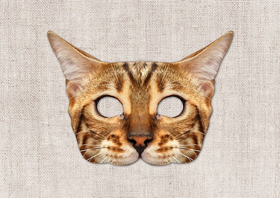 Bengal Cat Printable Mask Cat Photo real Cat Mask Printable Etsy New 