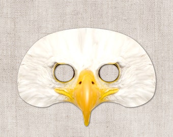 Bald Eagle Printable Mask, Photo-Real Eagle Mask, Printable Halloween Mask, Printable Mask, Eagle Costume, Animal Mask, 2 Sizes, Zoom Prop