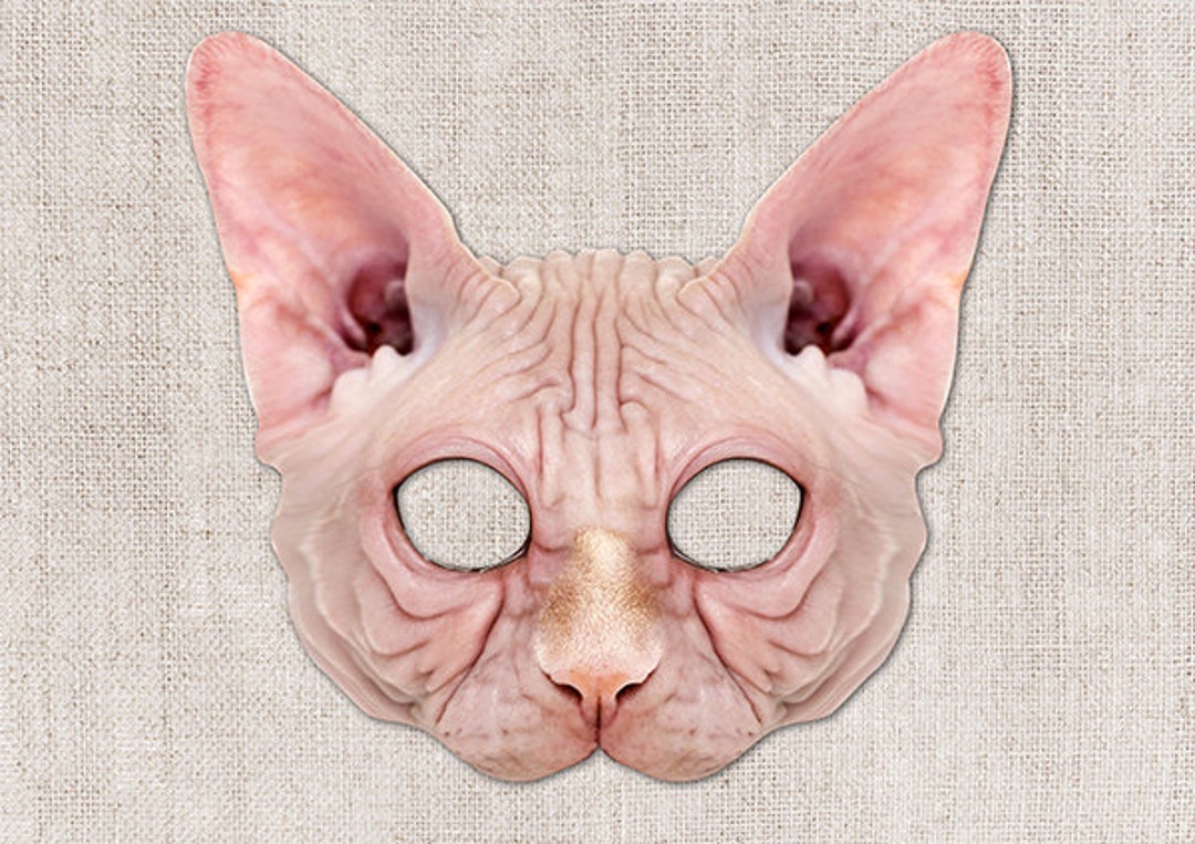 Sphynx Cat Mask Printable Template