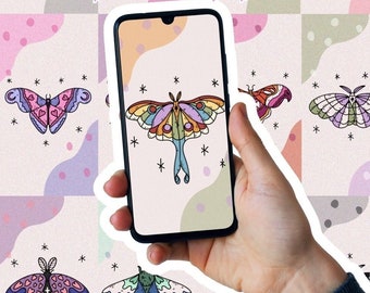 LGBTQ+ moths DIGITAL phone wallpapers *personal use only* *instant download*