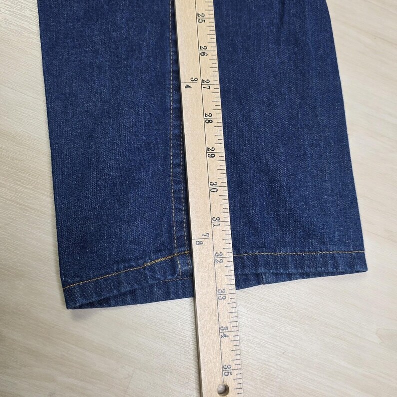 70s Wrangler No Fault Denim Jeans Pony Scovill Zip Dark Women's Size 12 25 x 32 image 10