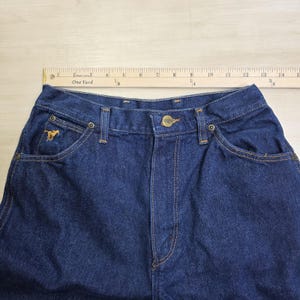 70s Wrangler No Fault Denim Jeans Pony Scovill Zip Dark Women's Size 12 25 x 32 image 6