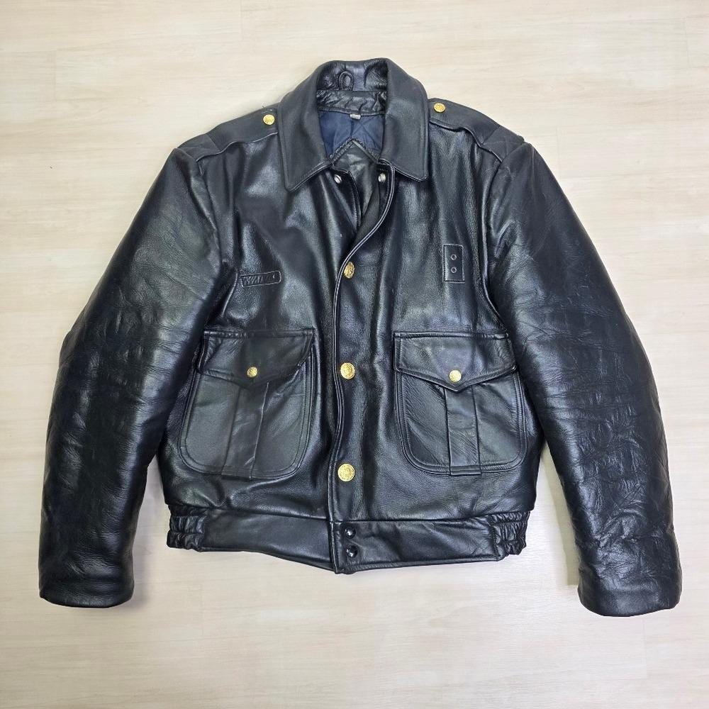 Polizei Leather Jacket - Etsy