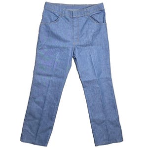 Vintage Wrangler Jeans Mens 34 x 30 Light Blue Denim Straight Leg Zip 85498LB image 1