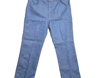 Vintage Wrangler Jeans Herren 34 x 30 Hellblauer Denim Gerades Bein Reißverschluss 85498LB