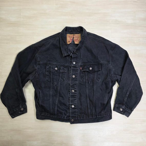 Vintage Levi's 70598-4159 Black Type 3 Denim Jean Jacket Big Patch