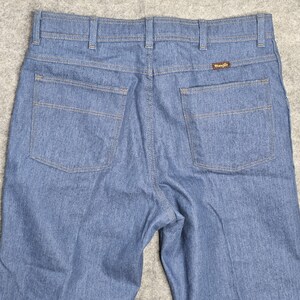 Vintage Wrangler Jeans Mens 34 x 30 Light Blue Denim Straight Leg Zip 85498LB image 7
