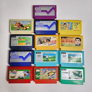 Lote de 13 juegos de Nintendo Famicon NES de los años 80, Japón, japonés, NO PROBADO