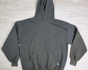 Vintage 90s Russell Athletic Pullover Hoodie Forest Green Olive Men's Large Y2K