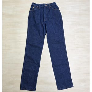 70s Wrangler No Fault Denim Jeans Pony Scovill Zip Dark Women's Size 12 25 x 32 image 2