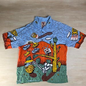 希少！】90s y2k MAMBO LOUD SHIRTS アロハシャツ 半袖 希少！】90s