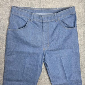 Vintage Wrangler Jeans Mens 34 x 30 Light Blue Denim Straight Leg Zip 85498LB image 3