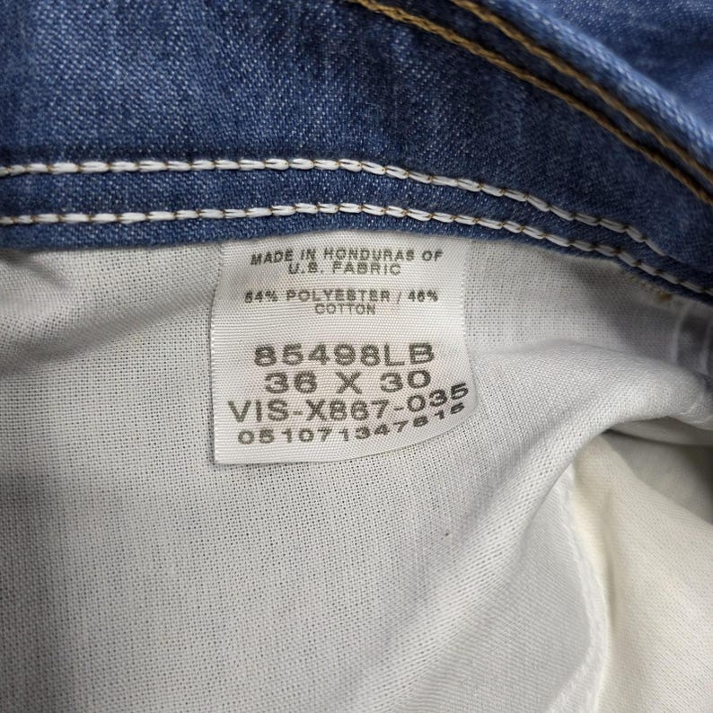 Vintage Wrangler Jeans Mens 34 x 30 Light Blue Denim Straight Leg Zip 85498LB image 6