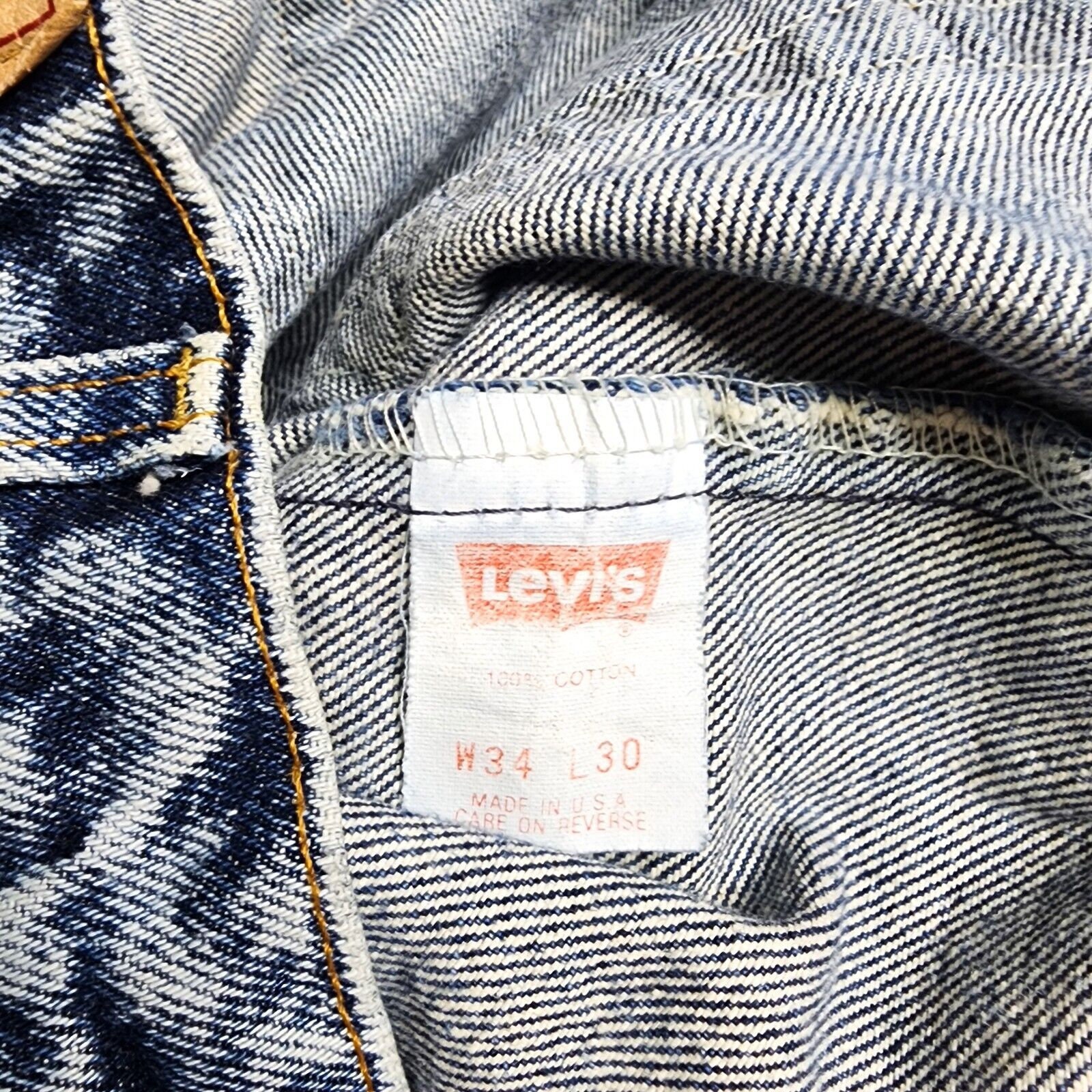 Vintage Levi's 505 Acid Wash Denim Blue Jeans Size 32 X 28 Made in