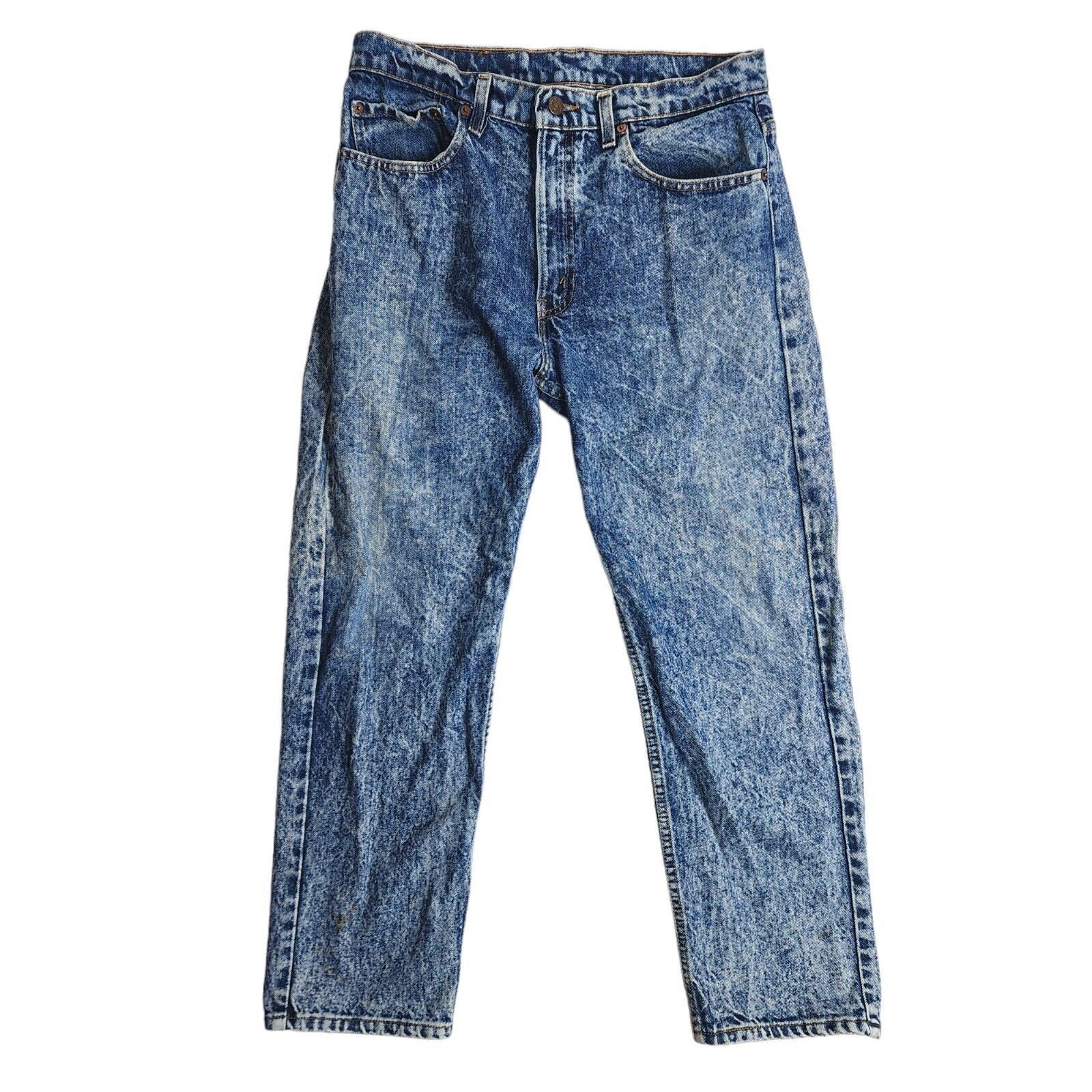 Vintage Levi's 505 Acid Wash Denim Blue Jeans Size 32 X 28 Made in