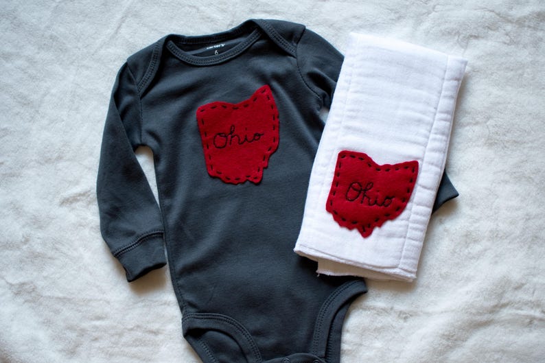 Cute Baby Outfit / OSU Baby / Buckeye Baby Gift / Ohio State / Etsy