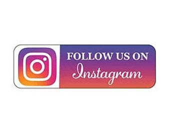 follow us on instagram 4 pack stickers sign decal window social media insta gram - follow us on instagram logo