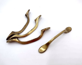 3" Mid Century Modern Drawer Pulls, Gold Mod Minimalist Slim Hardware for Cabinets Dressers Side Tables, 50s 60s DIY Kitchen Accessories