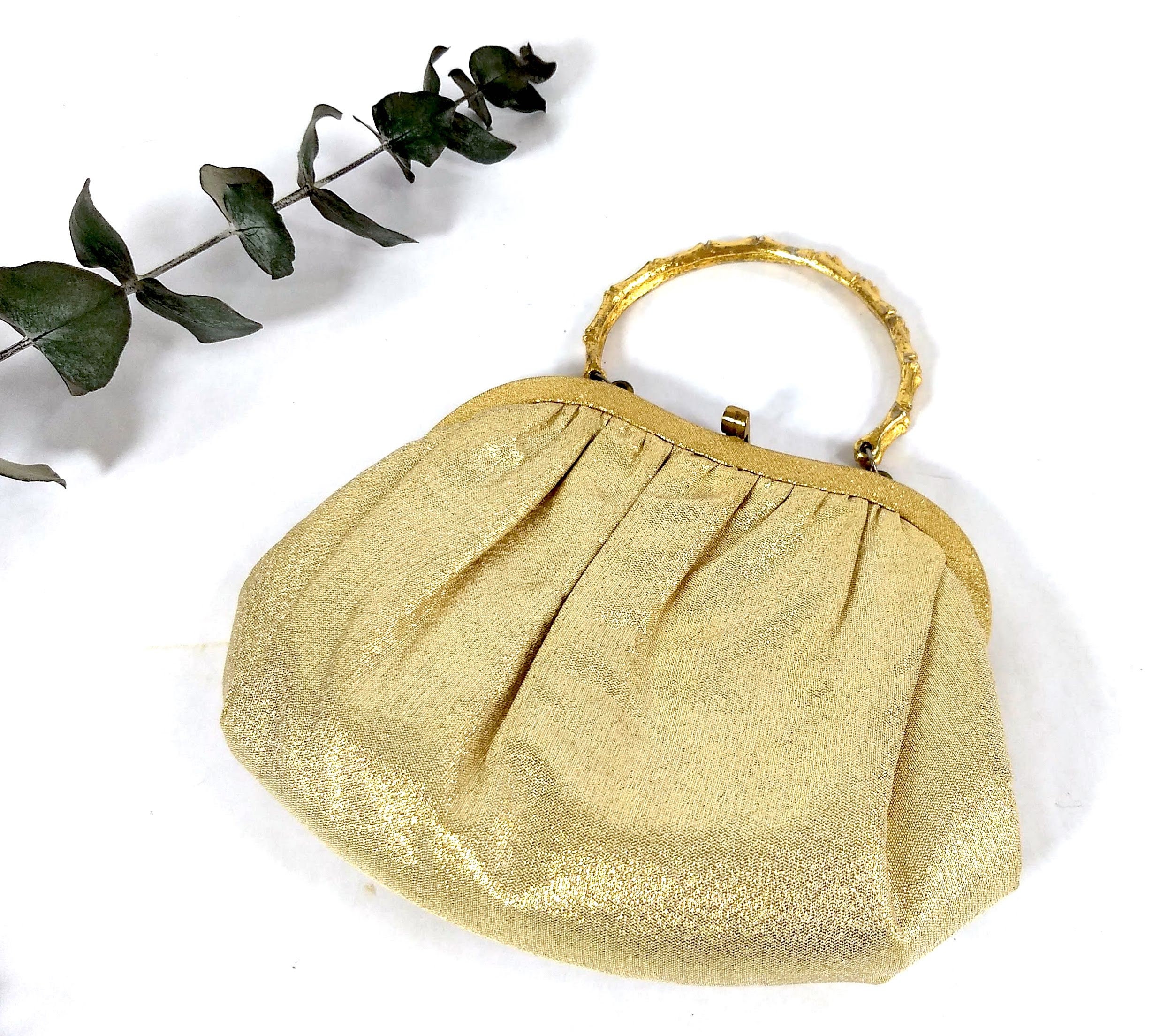 vintage glittery gold clutch or evening bag $45 - bags and purses - bright  lights big pretty
