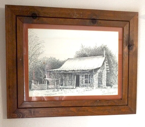 Sale 2 1970 S Signed Anthony Shemroske Lithograph Rustic Etsy