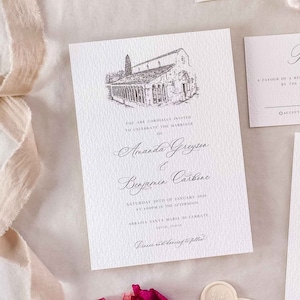 Wedding Invitation Venue, Wedding Venue Illustration, Wedding Invitation Venue Sketch, Custom Venue Invitation, Wedding Venue Invitation