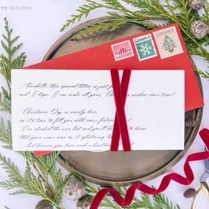 Personalised Christmas Letter From Santa With Vintage Stamps and Velvet ...