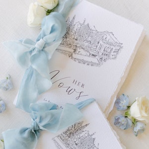 Personalized Vow Books, Vow Books, Wedding Vow Book Set, Custom Vow Book, Vow Book His and Her, Vows Keepsake, Wedding Vow Booklets, Ribbon