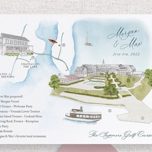 Invitación de boda personalizada con mapa, ilustración de mapa de boda en acuarela, invitaciones de boda personalizadas hechas a mano con mapa, invitaciones de boda de destino
