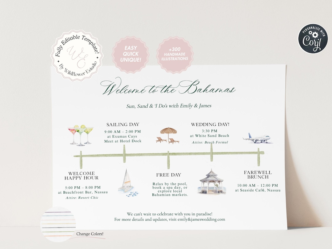 Timeline Diy Example Wedding Timeline Template, Fully Editable DIY Wedding Itinerary ...