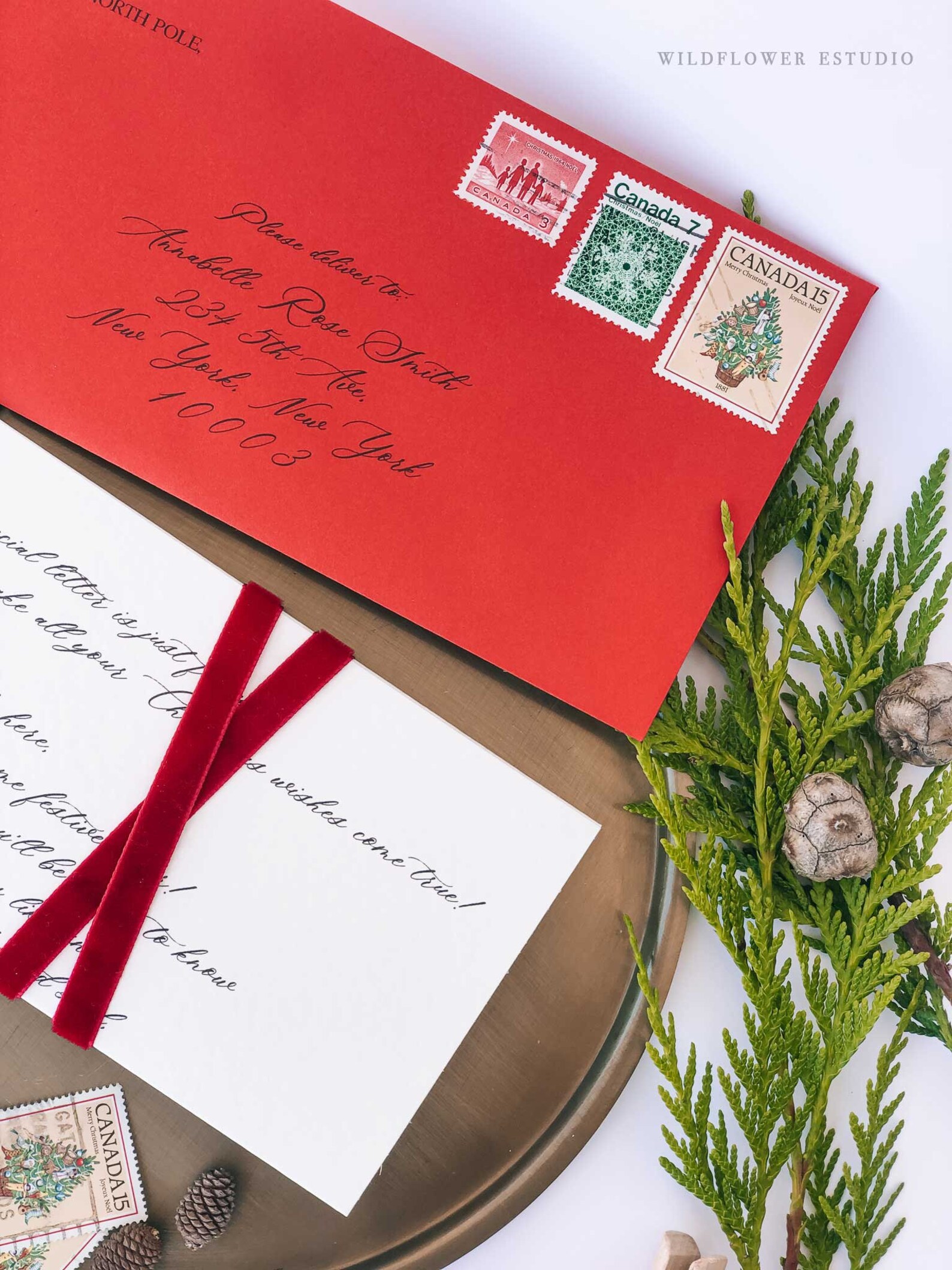 Personalised Christmas Letter From Santa With Vintage Stamps - Etsy Canada