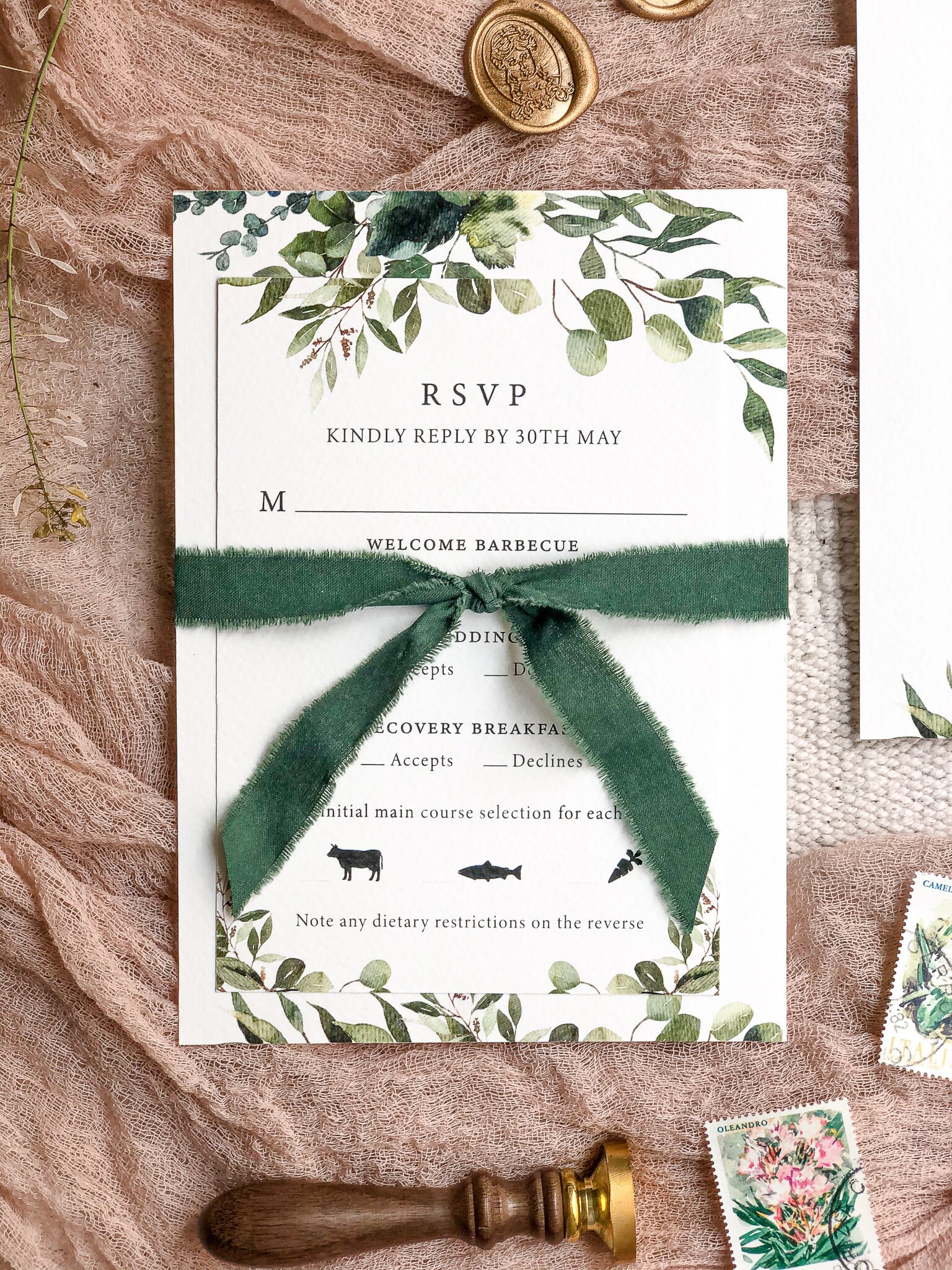 Greenery Wedding Invitation Set Wedding Map Invitation Suite | Etsy