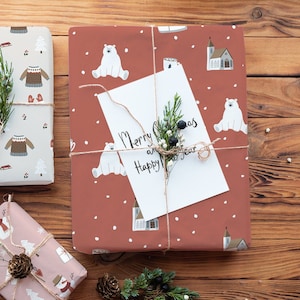 Red Christmas Wrapping Paper Sets, Christmas Wrapping Paper, Gift Wrap Christmas Paper, Gift Wrapping Paper, Christmas Wrapping Paper Roll