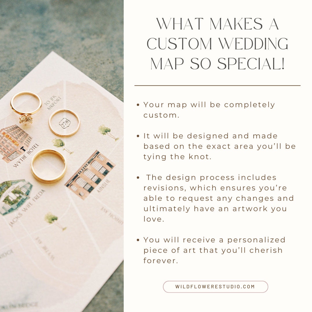 Custom Wedding Map, Wedding Map, Wedding Invitation Map, Map Wedding ...