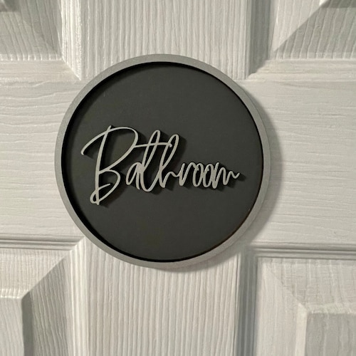 Bathroom Door Sign Plaque Decoration Toilet Bath New Home Gift - Etsy
