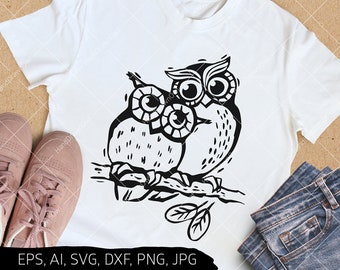 Owl Love Svg Etsy