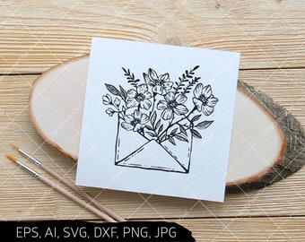 Download Floral Svg Envelope Etsy