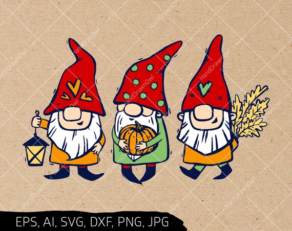 Download Fall Gnome Svg Gnome Clipart Cute Gnomes Svg Scandinavian Etsy