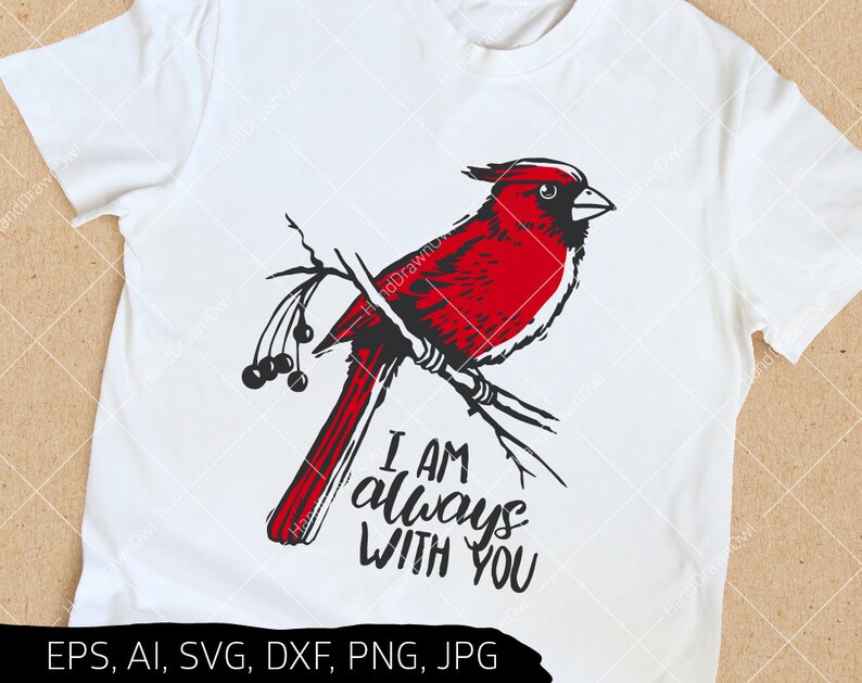 Download I am always with you Cardinal svg Memorial Ornament svg ...