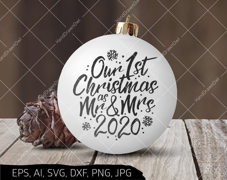 Our First Christmas as Mr and Mrs svg 2020 1st christmas svg | Etsy